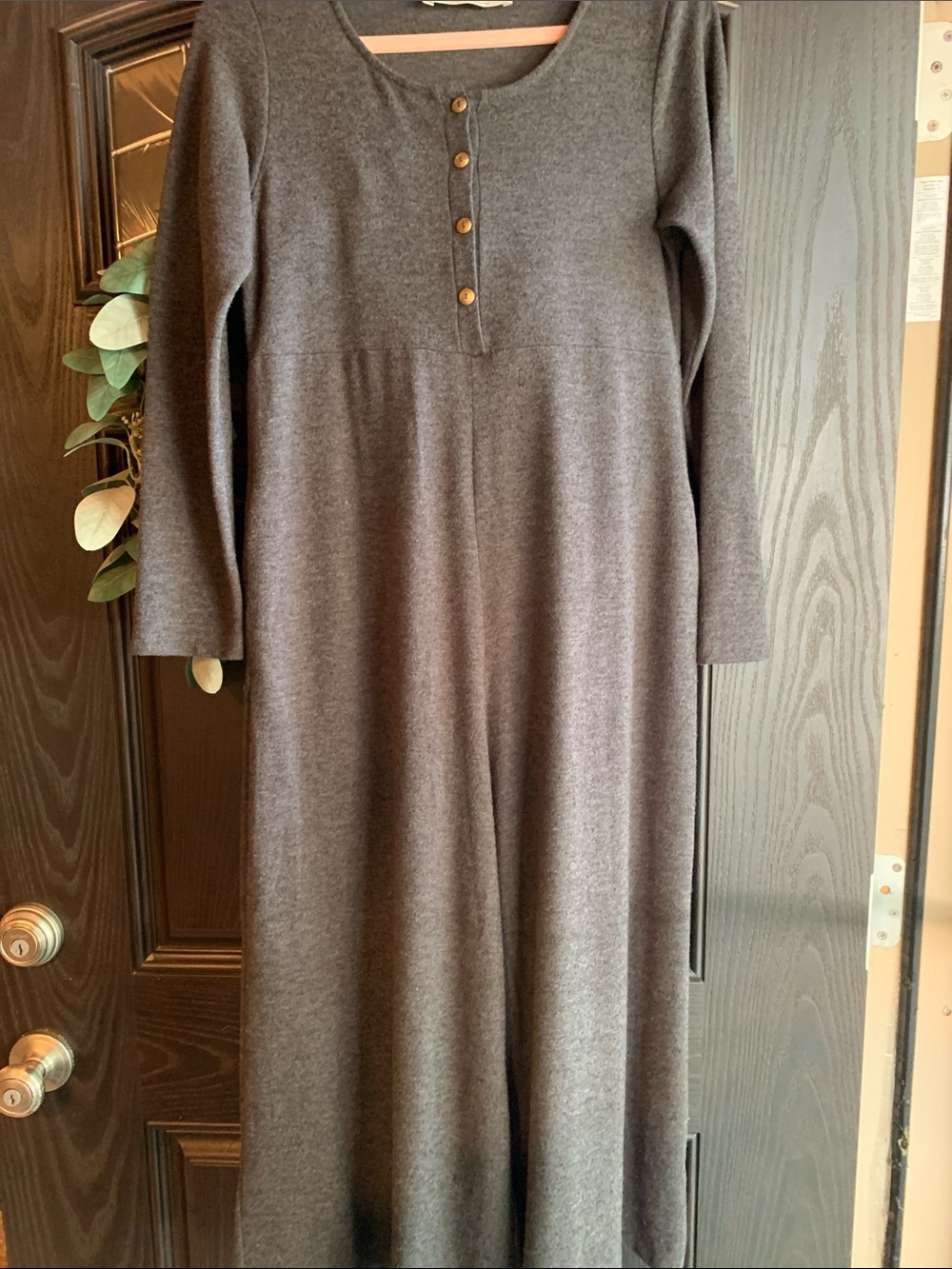 Three Bird Nest Simply Comfort Relaxed Wide-Leg Jumpsuit in Charcoal - Picture 14 of 14
